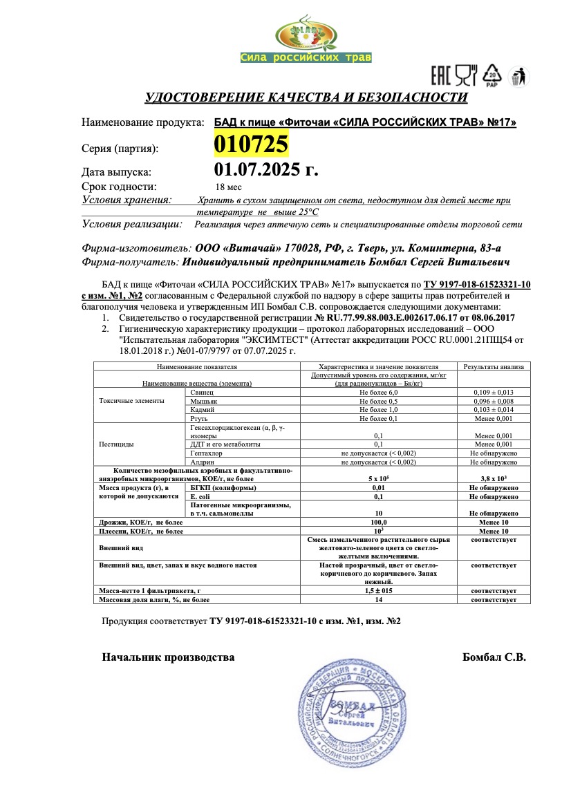 Паспорт №072025